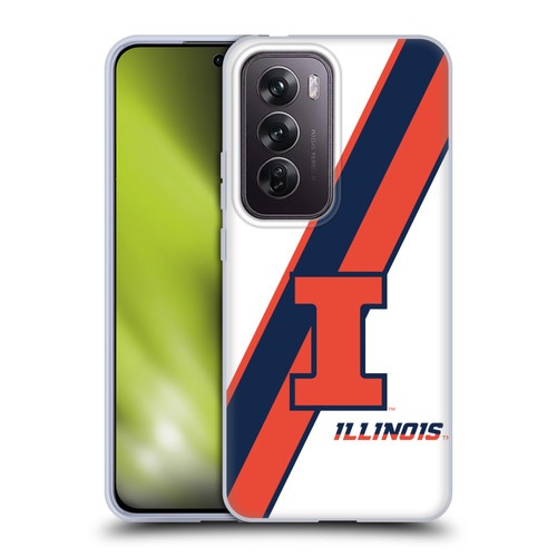 University Of Illinois U Of I University Of Illinois Stripes Soft Gel Case for OPPO Reno12 Pro 5G
