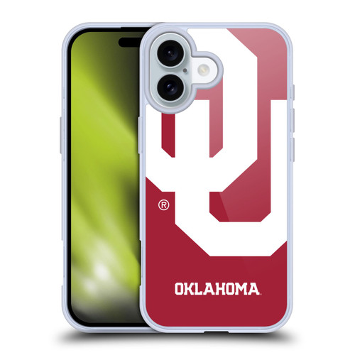 University of Oklahoma OU The University of Oklahoma Oversized Icon Soft Gel Case for Apple iPhone 16