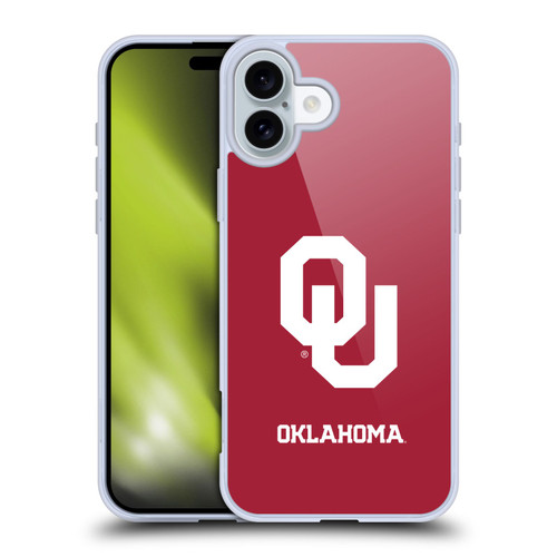 University of Oklahoma OU The University of Oklahoma Plain Soft Gel Case for Apple iPhone 16 Plus