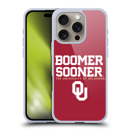 University of Oklahoma OU The University of Oklahoma Boomer Sooner Soft Gel Case for Apple iPhone 16 Pro University of Oklahoma OU The University of Oklahoma Boomer Sooner Soft Gel Case for Apple iPhone 16 Pro