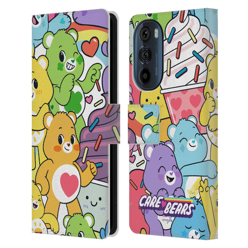 Care Bears Sweet And Savory Character Pattern Leather Book Wallet Case Cover For Motorola Edge 30