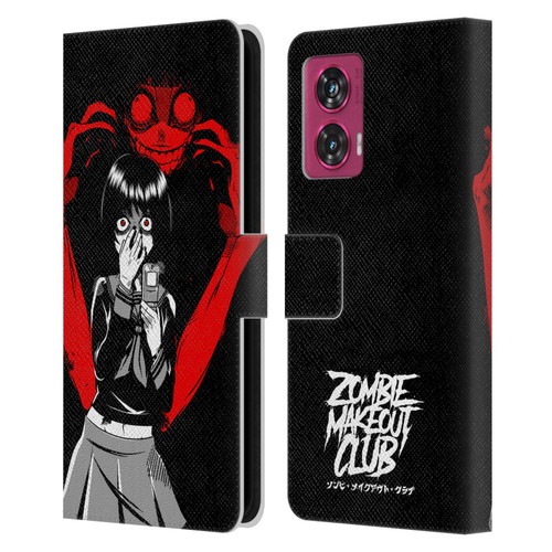 Zombie Makeout Club Art Selfie Leather Book Wallet Case Cover For Motorola Edge 50 Fusion