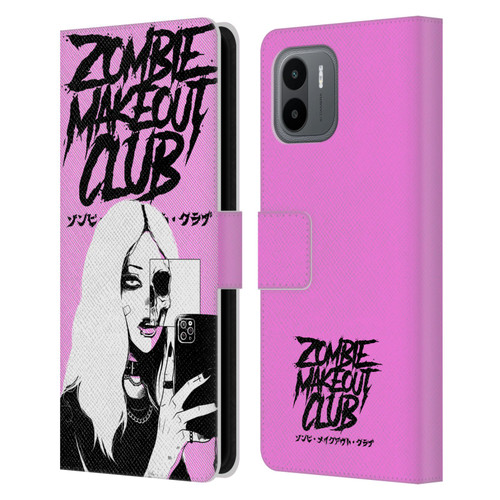 Zombie Makeout Club Art Selfie Skull Leather Book Wallet Case Cover For Xiaomi Redmi A2