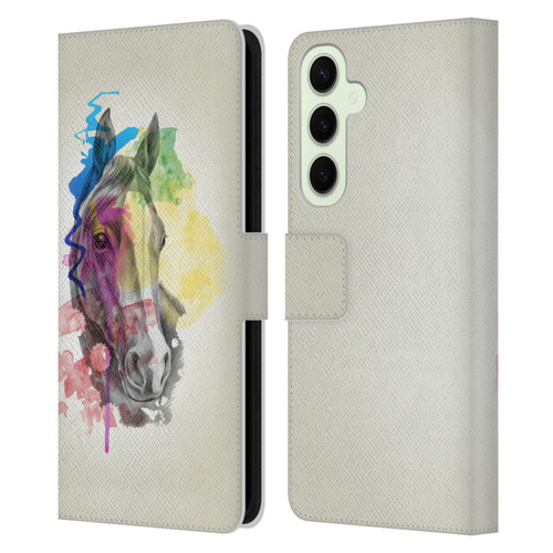 Mark Ashkenazi Animals Horse Leather Book Wallet Case Cover For Samsung Galaxy S25+