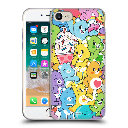 Care Bears Sweet And Savory Character Pattern Soft Gel Case for Apple iPhone 7 / 8 / SE 2020 & 2022
