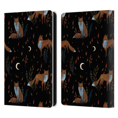 Episodic Drawing Art Foxes Pattern Leather Book Wallet Case Cover For Amazon Kindle Paperwhite 5 (2021)