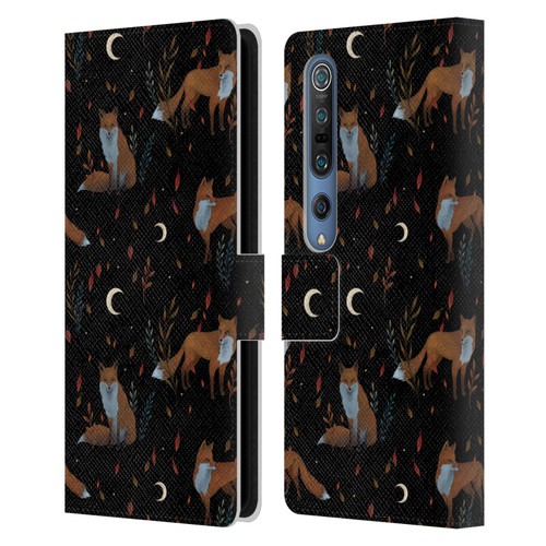 Episodic Drawing Art Foxes Pattern Leather Book Wallet Case Cover For Xiaomi Mi 10 5G / Mi 10 Pro 5G