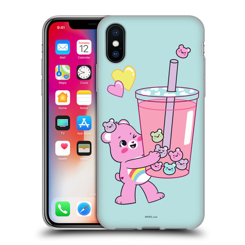 Care Bears Sweet And Savory Cheer Drink Soft Gel Case for Apple iPhone X / iPhone XS