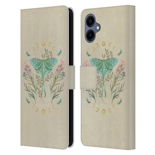 Episodic Drawing Illustration Animals Moth, Butterflies, & Flowers Leather Book Wallet Case Cover For Samsung Galaxy A06 4G