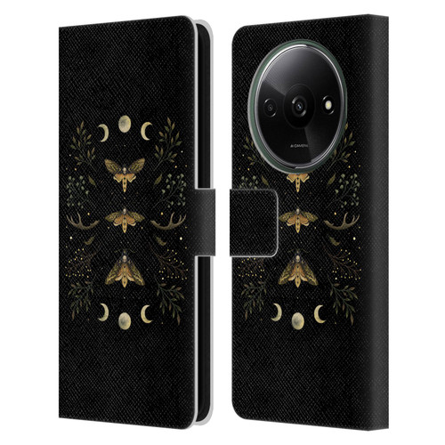 Episodic Drawing Illustration Animals Death Head Moth Night Leather Book Wallet Case Cover For Xiaomi Redmi A3