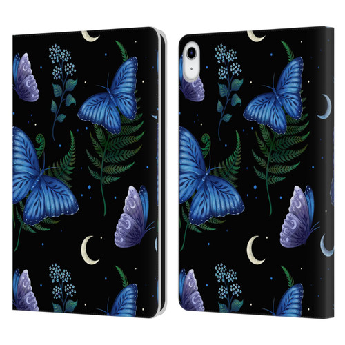 Episodic Drawing Pattern Blue Morpho Butterfly Leather Book Wallet Case Cover For Apple iPad 10.9 (2022)