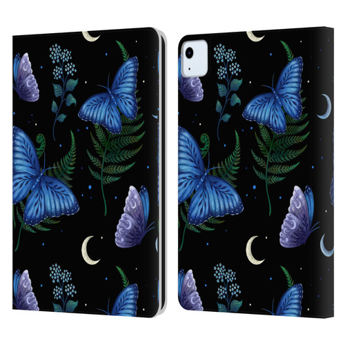 Episodic Drawing Pattern Blue Morpho Butterfly Leather Book Wallet Case Cover For Apple iPad Air 11 2020/2022/2024
