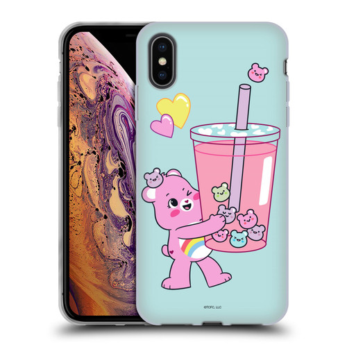 Care Bears Sweet And Savory Cheer Drink Soft Gel Case for Apple iPhone XS Max