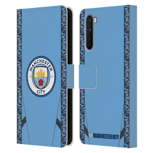 Manchester City Man City FC 2024/25 Badge Kit Home Leather Book Wallet Case Cover For OnePlus Nord 5G