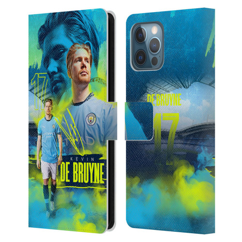 Manchester City Man City FC 2024/25 First Team Kevin De Bruyne Leather Book Wallet Case Cover For Apple iPhone 12 Pro Max