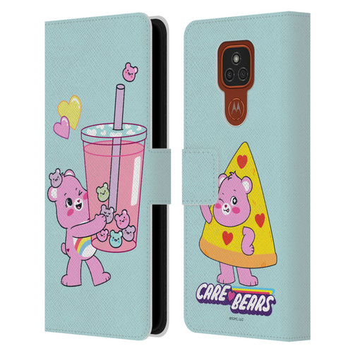 Care Bears Sweet And Savory Cheer Drink Leather Book Wallet Case Cover For Motorola Moto E7 Plus