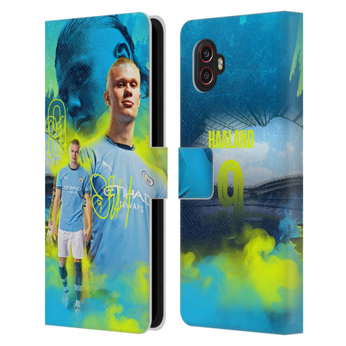 Manchester City Man City FC 2024/25 First Team Erling Haaland Leather Book Wallet Case Cover For Samsung Galaxy Xcover6 Pro/Pro2