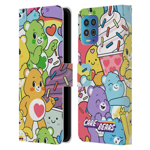 Care Bears Sweet And Savory Character Pattern Leather Book Wallet Case Cover For Motorola Moto G100