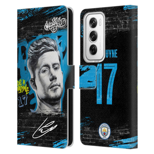 Manchester City Man City FC Graffiti Collection by Murwalls Kevin De Bruyne Leather Book Wallet Case Cover For OPPO Reno12 Pro 5G