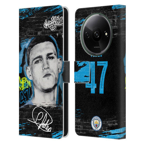 Manchester City Man City FC Graffiti Collection by Murwalls Phil Foden Leather Book Wallet Case Cover For Xiaomi Redmi A3