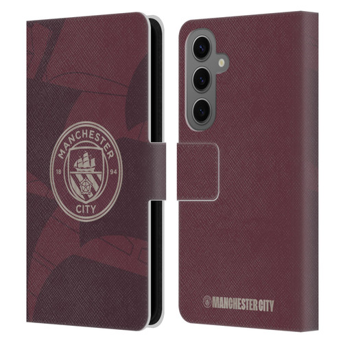 Manchester City Man City FC 2024/25 Badge Kit Third Leather Book Wallet Case Cover For Samsung Galaxy S25