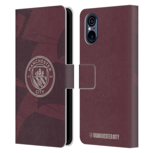 Manchester City Man City FC 2024/25 Badge Kit Third Leather Book Wallet Case Cover For Sony Xperia 5 V 5G