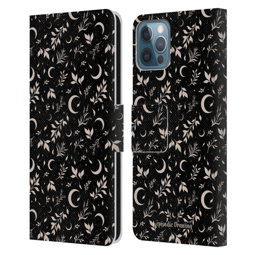 Episodic Drawing Florals & Serpents Moon Garden Leather Book Wallet Case Cover For Apple iPhone 12 / iPhone 12 Pro