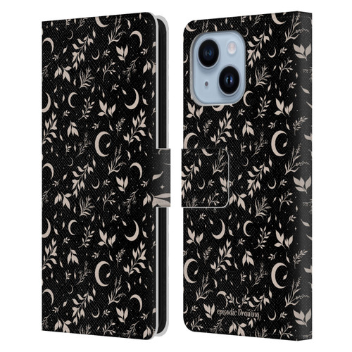 Episodic Drawing Florals & Serpents Moon Garden Leather Book Wallet Case Cover For Apple iPhone 14 Plus