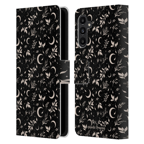 Episodic Drawing Florals & Serpents Moon Garden Leather Book Wallet Case Cover For Samsung Galaxy A13 5G (2021)