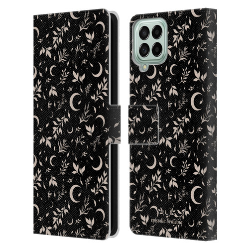 Episodic Drawing Florals & Serpents Moon Garden Leather Book Wallet Case Cover For Samsung Galaxy M53 (2022)