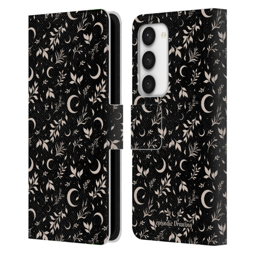Episodic Drawing Florals & Serpents Moon Garden Leather Book Wallet Case Cover For Samsung Galaxy S23 5G