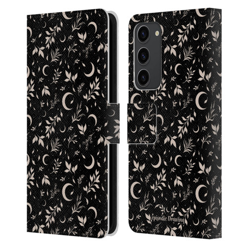 Episodic Drawing Florals & Serpents Moon Garden Leather Book Wallet Case Cover For Samsung Galaxy S23+ 5G