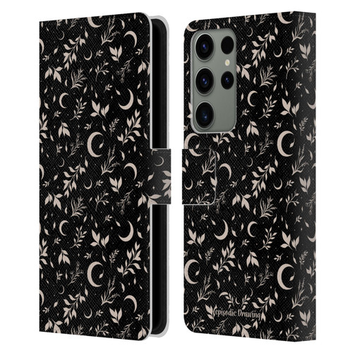 Episodic Drawing Florals & Serpents Moon Garden Leather Book Wallet Case Cover For Samsung Galaxy S23 Ultra 5G