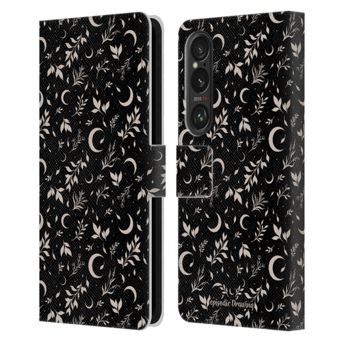 Episodic Drawing Florals & Serpents Moon Garden Leather Book Wallet Case Cover For Sony Xperia 1 VI 5G