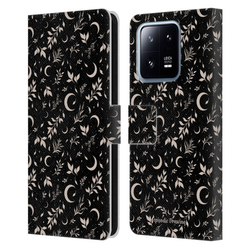 Episodic Drawing Florals & Serpents Moon Garden Leather Book Wallet Case Cover For Xiaomi 13 Pro 5G