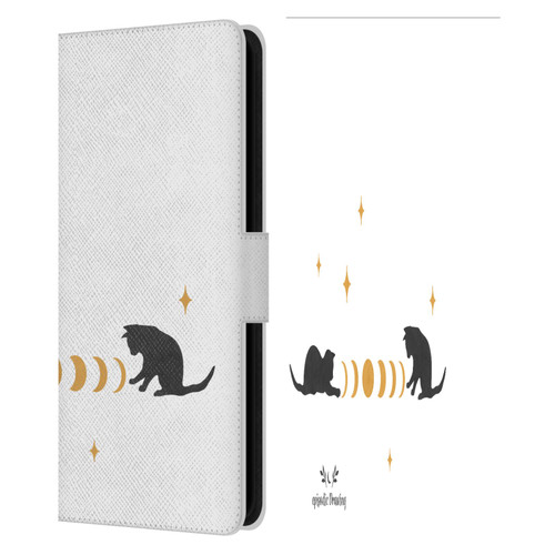 Episodic Drawing Mix Illustrations Cat And Moon Leather Book Wallet Case Cover For Samsung Galaxy S23 FE 5G