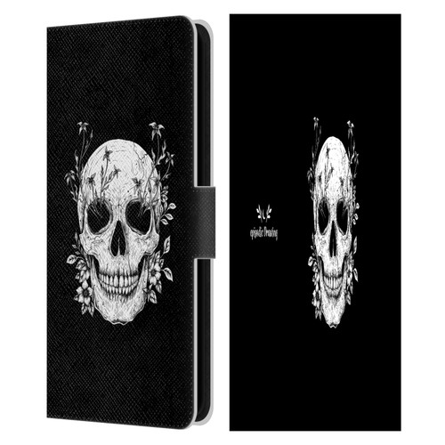 Episodic Drawing Mix Illustrations Floral Skull Leather Book Wallet Case Cover For Samsung Galaxy S23 FE 5G
