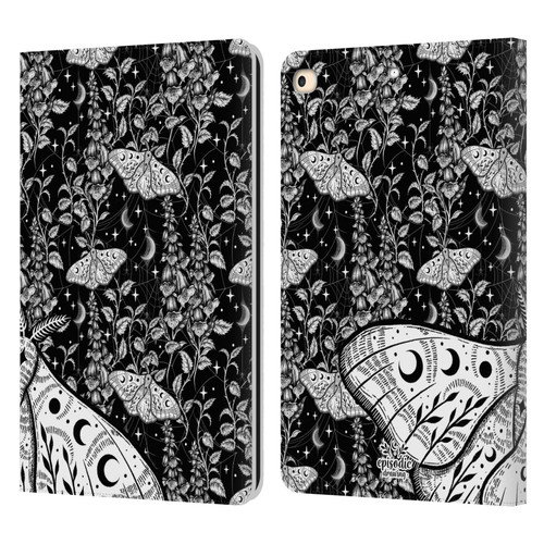 Episodic Drawing Moth Patterns White Leather Book Wallet Case Cover For Apple iPad 9.7 2017 / iPad 9.7 2018