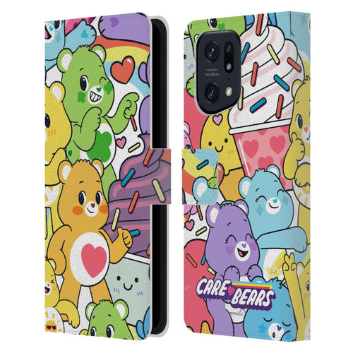 Care Bears Sweet And Savory Character Pattern Leather Book Wallet Case Cover For OPPO Find X5 Pro