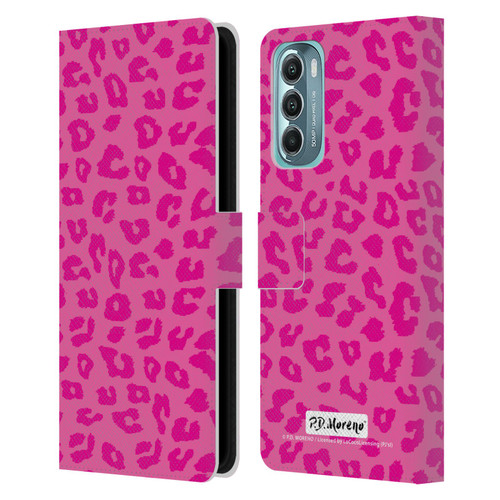 P.D. Moreno Patterns Pink Leopard Leather Book Wallet Case Cover For Motorola Moto G Stylus 5G (2022)