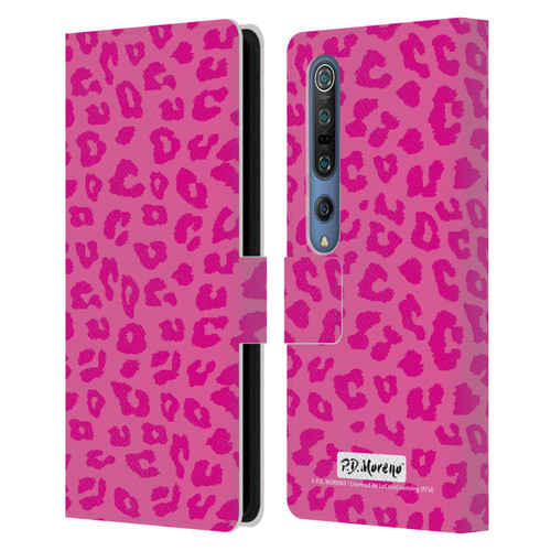 P.D. Moreno Patterns Pink Leopard Leather Book Wallet Case Cover For Xiaomi Mi 10 5G / Mi 10 Pro 5G