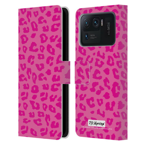 P.D. Moreno Patterns Pink Leopard Leather Book Wallet Case Cover For Xiaomi Mi 11 Ultra