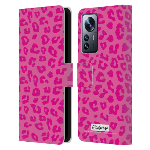 P.D. Moreno Patterns Pink Leopard Leather Book Wallet Case Cover For Xiaomi 12 Pro