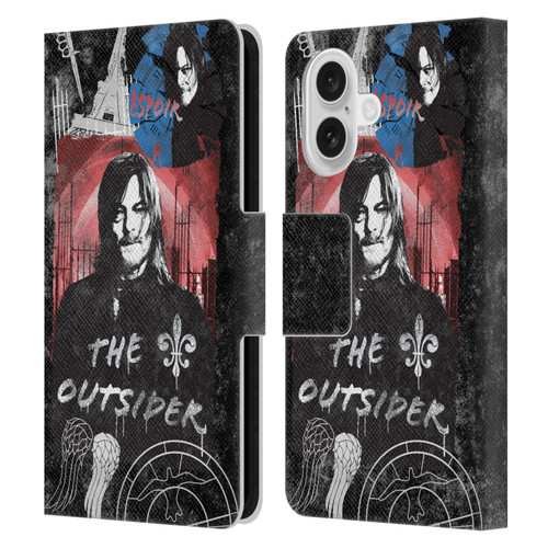 The Walking Dead: Daryl Dixon Graphics The Outsider Leather Book Wallet Case Cover For Apple iPhone 16