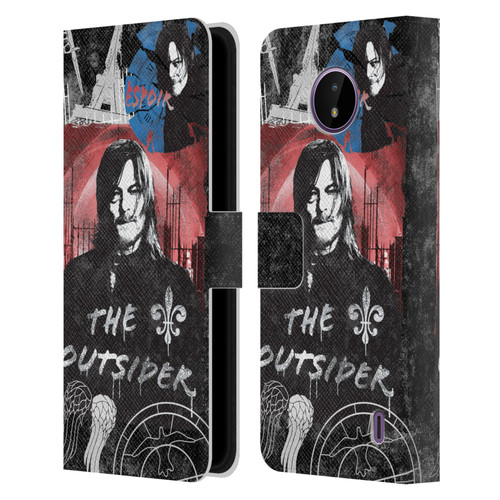 The Walking Dead: Daryl Dixon Graphics The Outsider Leather Book Wallet Case Cover For Nokia C10 / C20