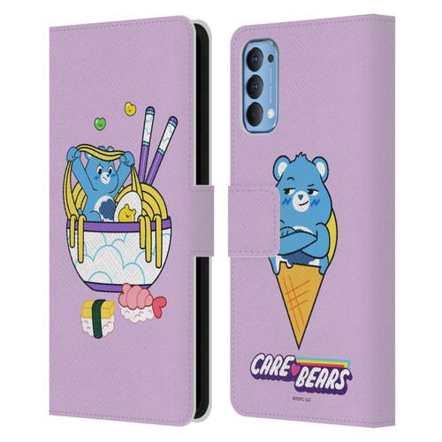 Care Bears Sweet And Savory Grumpy Ramen Sushi Leather Book Wallet Case Cover For OPPO Reno 4 5G