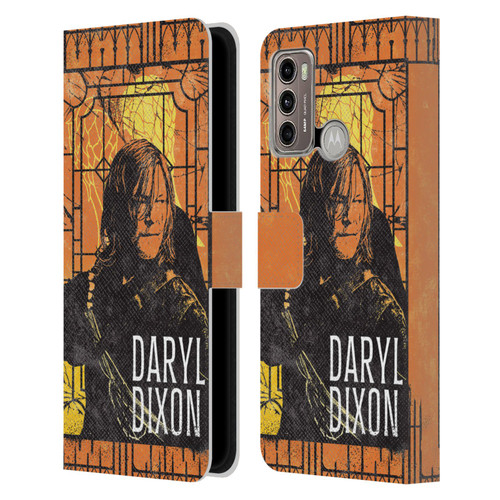 The Walking Dead: Daryl Dixon Graphics Character Art Leather Book Wallet Case Cover For Motorola Moto G60 / Moto G40 Fusion