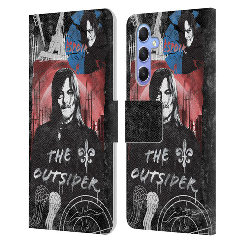 The Walking Dead: Daryl Dixon Graphics The Outsider Leather Book Wallet Case Cover For Samsung Galaxy A34 5G