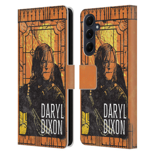 The Walking Dead: Daryl Dixon Graphics Character Art Leather Book Wallet Case Cover For Samsung Galaxy A55 5G