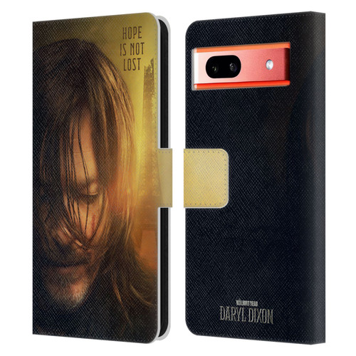 The Walking Dead: Daryl Dixon Key Art Full Face Leather Book Wallet Case Cover For Google Pixel 7a